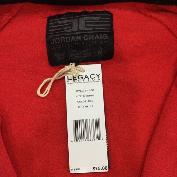 Jordan Craig Sweatshirt Women’s Size Medium Color Red Full Zipper Hoodie - Picture 4 of 11